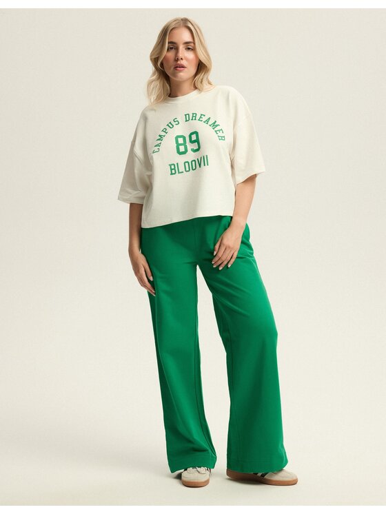 Esotiq Esotiq Teplákové kalhoty 43811 Zelená Regular Fit