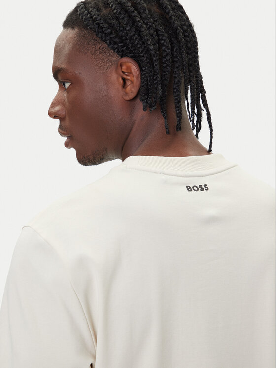 BOSS BOSS Tricou Iconic TL 50543905 Écru Relaxed Fit