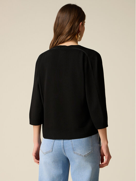 Oltre Oltre Maglione M525J005297N033 Nero Regular Fit