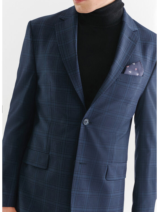 Pako Lorente Pako Lorente Marynarka P23SP-3G-009 Granatowy Slim Fit