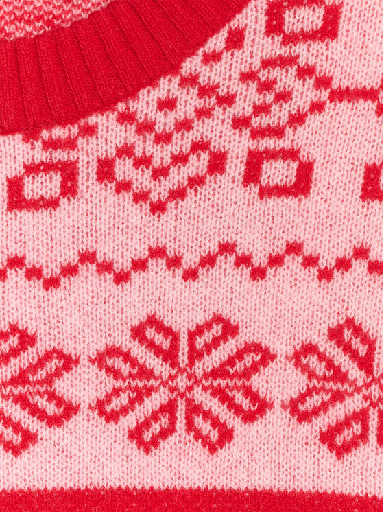 4F 4F Sweter casual Czerwony Regular Fit