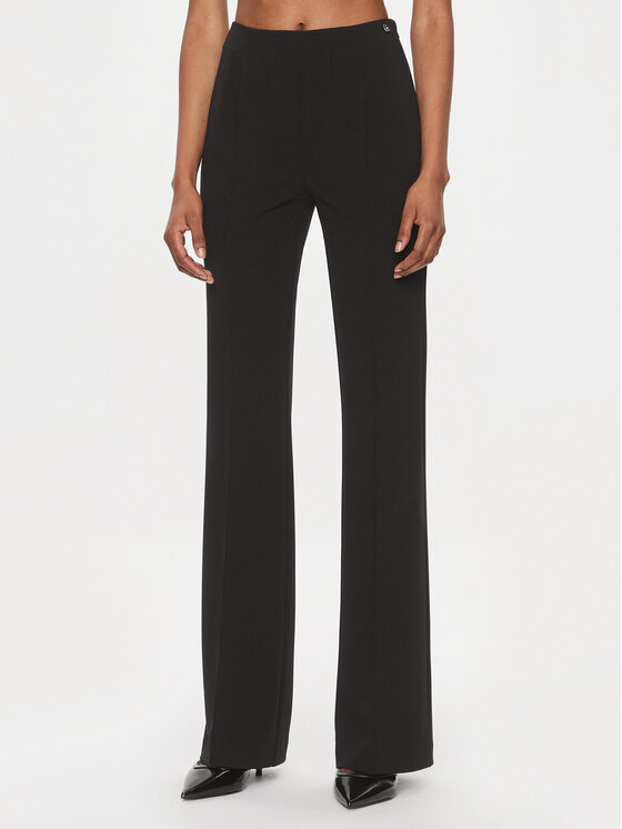 Liu Jo Liu Jo Текстилни панталони CA4137 J1930 Черен Flare Fit