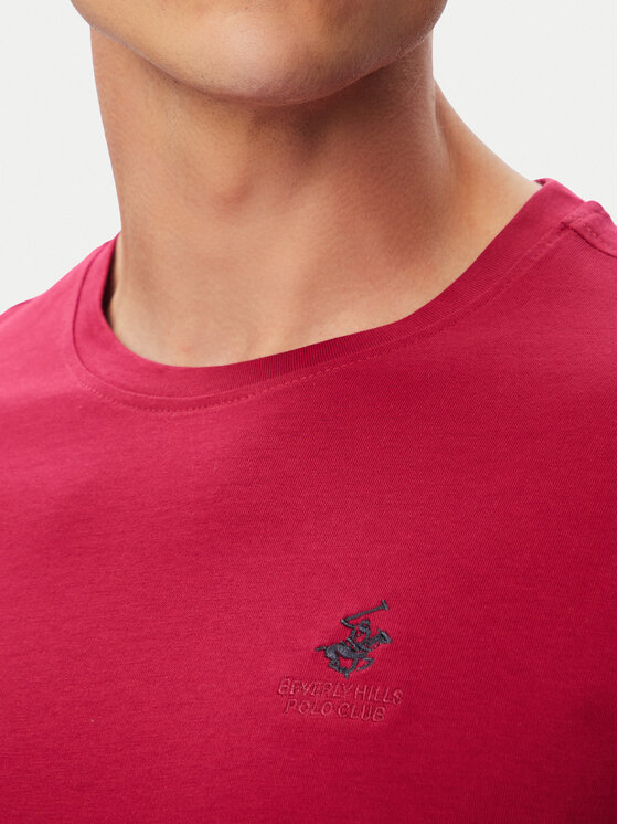 Beverly Hills Polo Club Beverly Hills Polo Club Тишърт P-SS26M-TS41740 Бордо Regular Fit