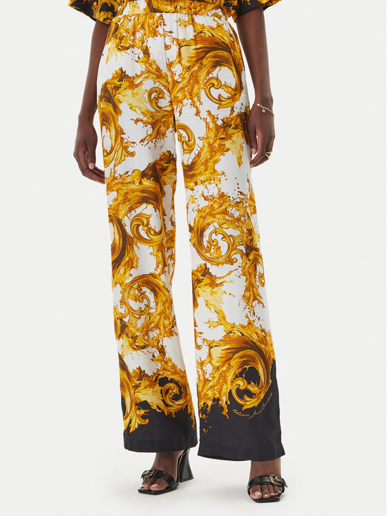 Versace Jeans Couture Pantaloni din material 80HAA1P2 NS833 Galben închis Regular Fit