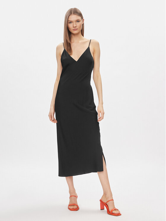 Calvin Klein Letné šaty K20K206776 Čierna Regular Fit