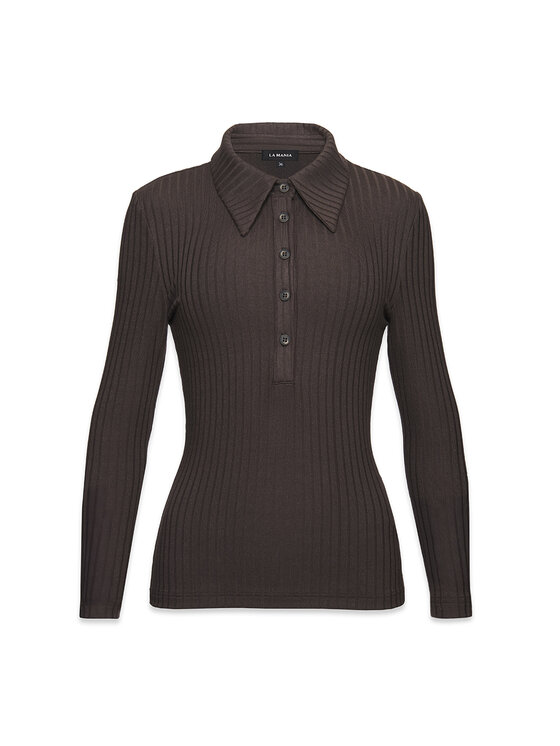 La Mania La Mania Halenka LESLEE Hnědá Basic Fit