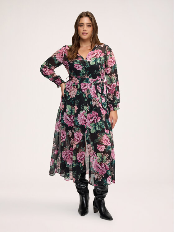 Fiorella Rubino Fiorella Rubino Sukienka wieczorowa 7031T001883N0Z3 Czarny Flared Fit