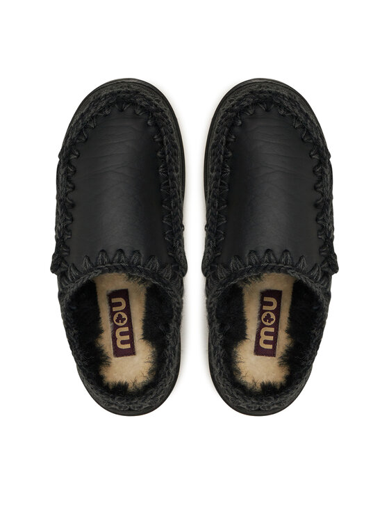 Mou Mou Papuci de casă Eskimo Bold Clog FW411010B Negru