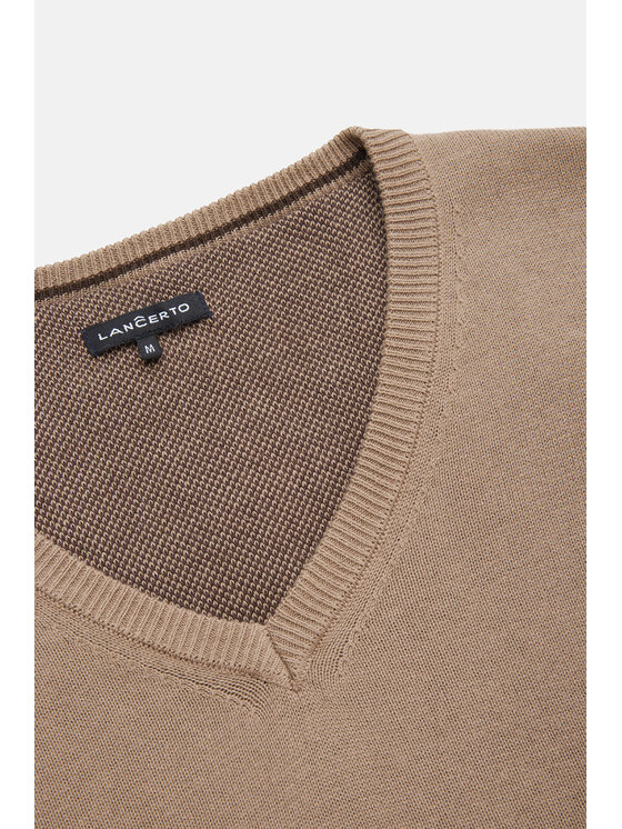 Lancerto Lancerto Sweter Lenny SW073223000033 Beżowy Regular Fit