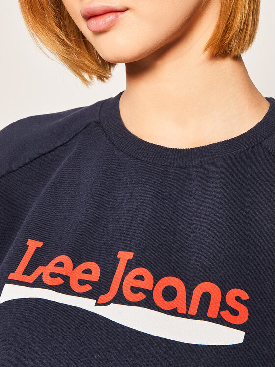 Lee Lee Felpa Crew L53KBRNM 112112380 Blu scuro Regular Fit
