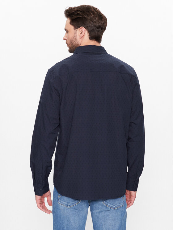 Mustang Mustang Camicia Clemens 1013474 Blu scuro Regular Fit
