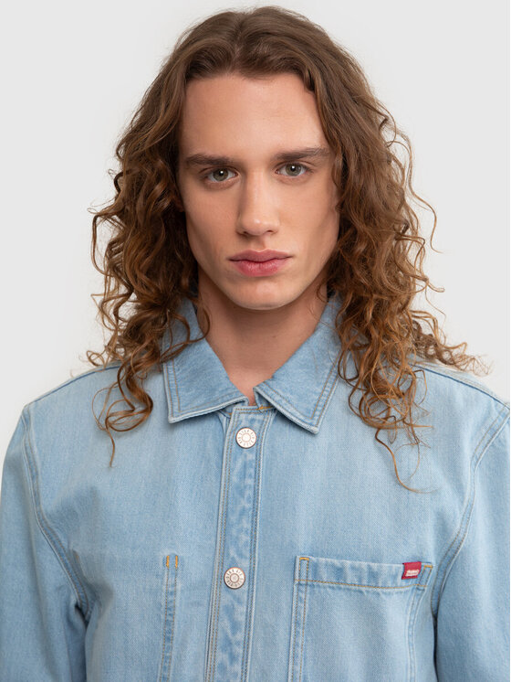 BIG STAR BIG STAR Kurtka jeansowa WORKWEAR_253_130 Niebieski Basic Fit