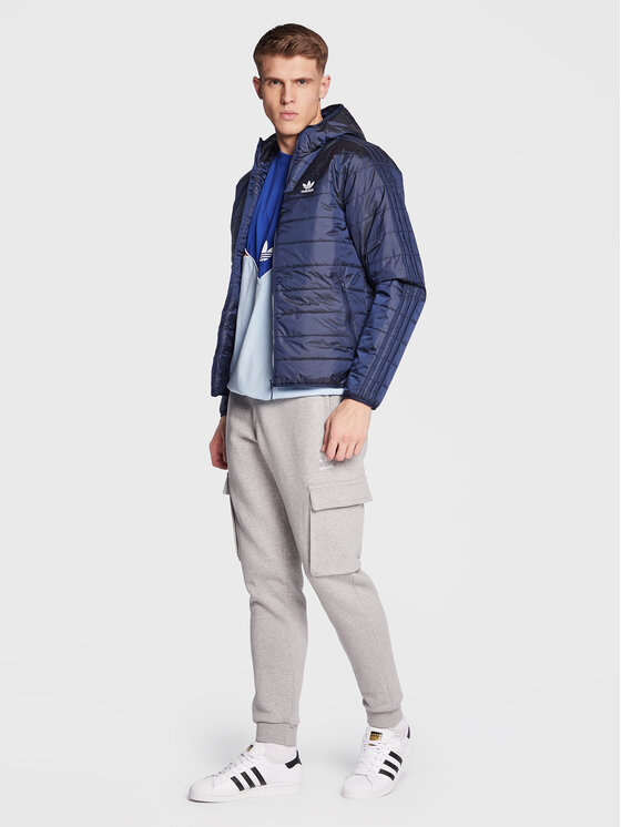 adidas adidas Geacă Padded Hooded Puffer Jacket HL9210 Albastru Regular Fit