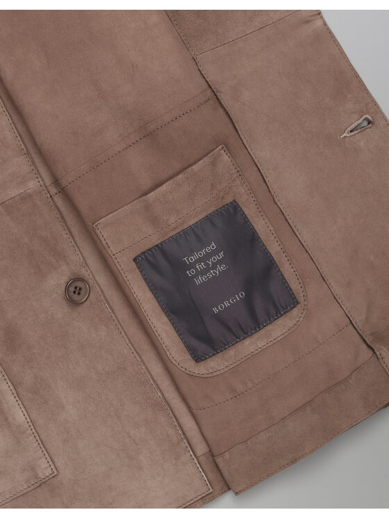 Borgio Borgio Marynarka ingria Beżowy Slim Fit