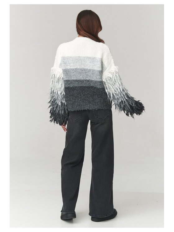 Makadamia Makadamia Sweter C25 Szary Regular Fit