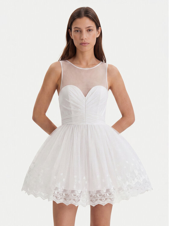 Bardot Rochie cocktail Hilda Hoop 60223DB Alb Regular Fit