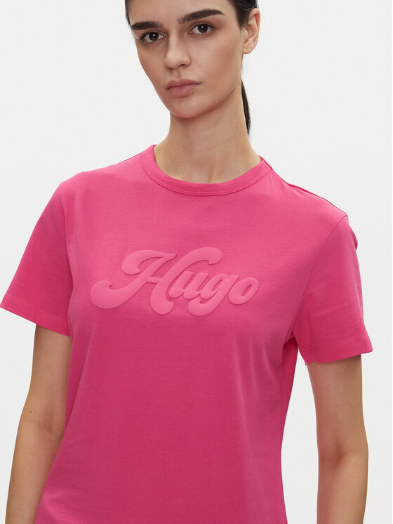 HUGO HUGO Póló Damacia_4 50539101 Rózsaszín Regular Fit