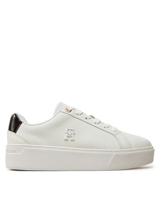 Sneakers Tommy Hilfiger Th Platform Court Sneaker FW0FW08614 Alb