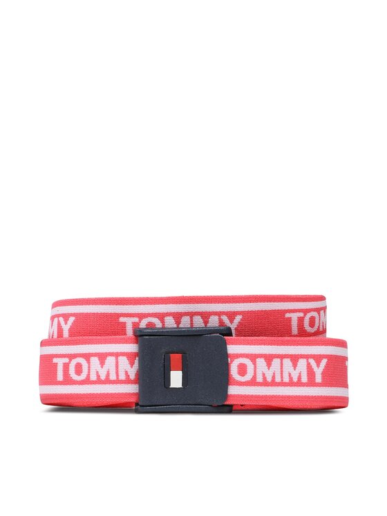 Tommy Jeans Bērnu josta Webbing Belt AU0AU01627 Rozā