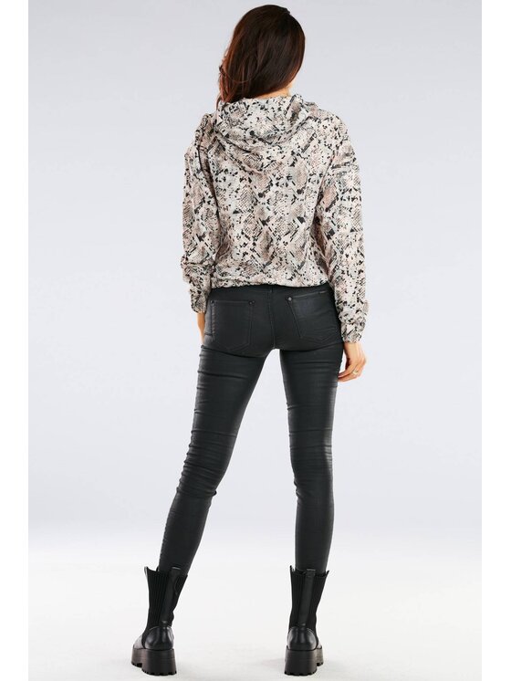 Awama Awama Bluzka A369 Szary Basic Fit