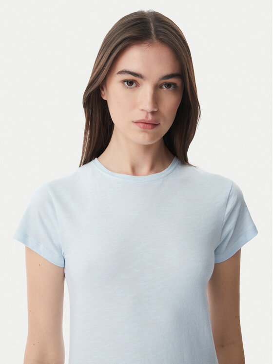 Tommy Hilfiger Tommy Hilfiger Тишърт WW0WW48702 Светлосин Slim Fit