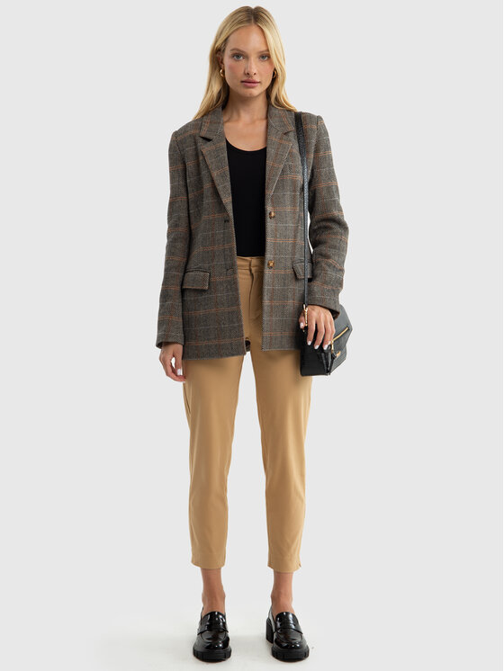 BIG STAR BIG STAR Chinosy DANAI Beżowy Slim Fit