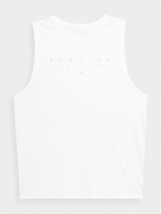 4F 4F Tank top 4FSS23TTSHM368 Λευκό Regular Fit