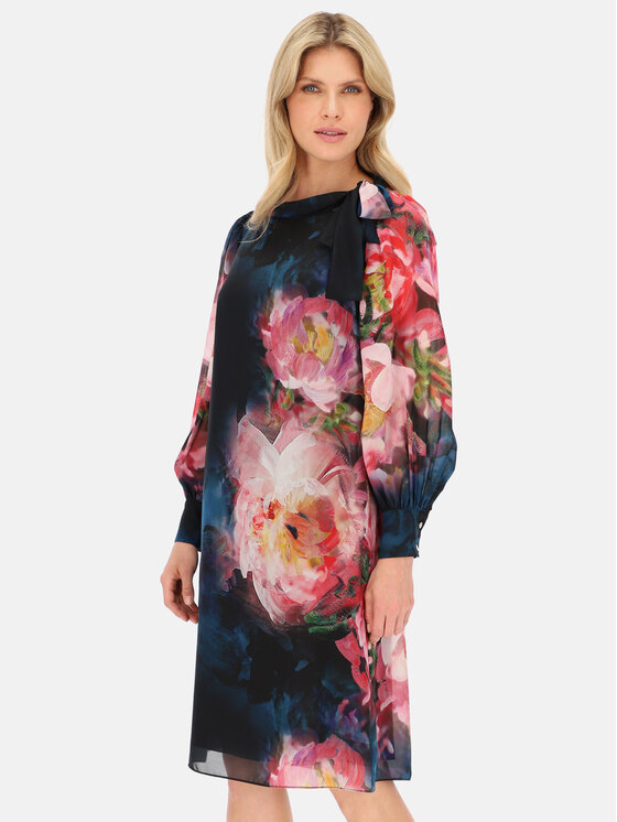 Potis & Verso Potis & Verso Sukienka elegancka Scarlett Granatowy Regular Fit