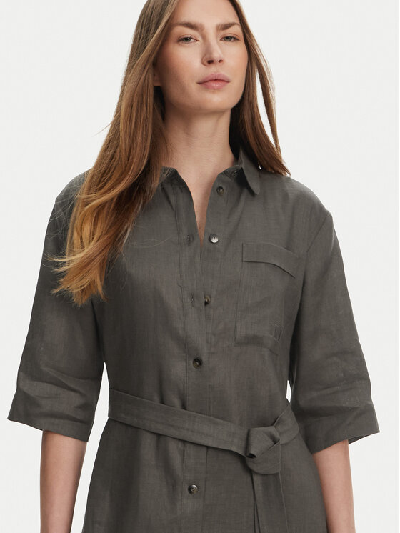 Max Mara Max Mara Sukienka koszulowa Salute 2516221028 Zielony Regular Fit