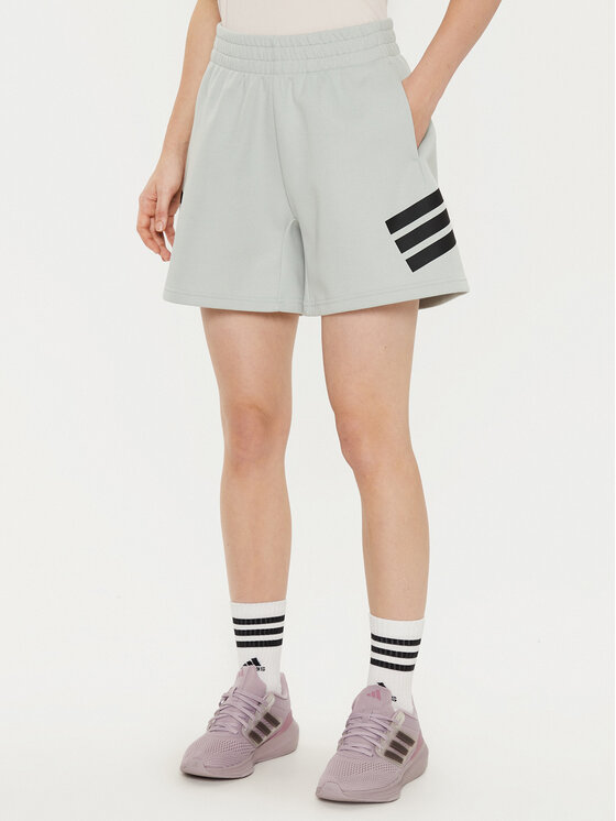 adidas Športové kraťasy Future Icons 3-Stripes JC5446 Sivá Loose Fit