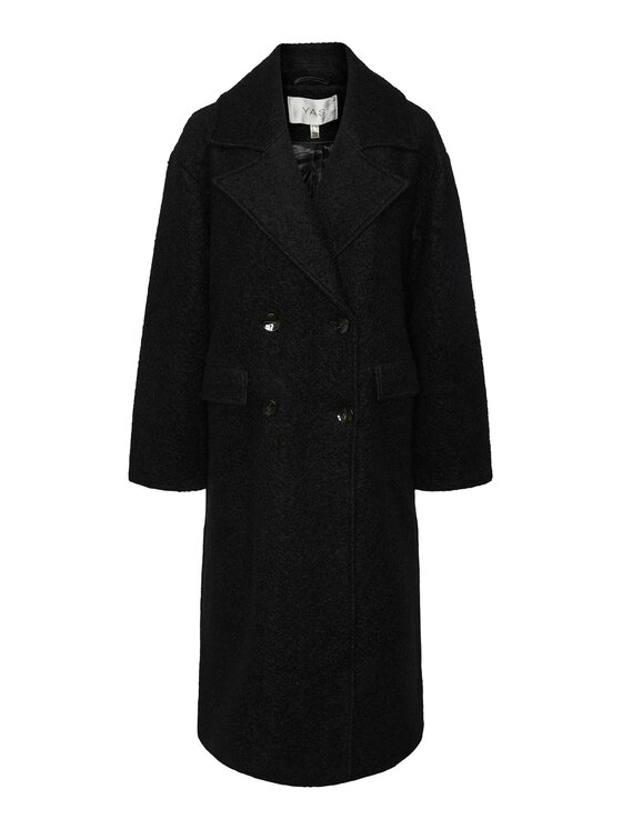 YAS YAS Vuneni kaput 26030712 Crna Loose Fit