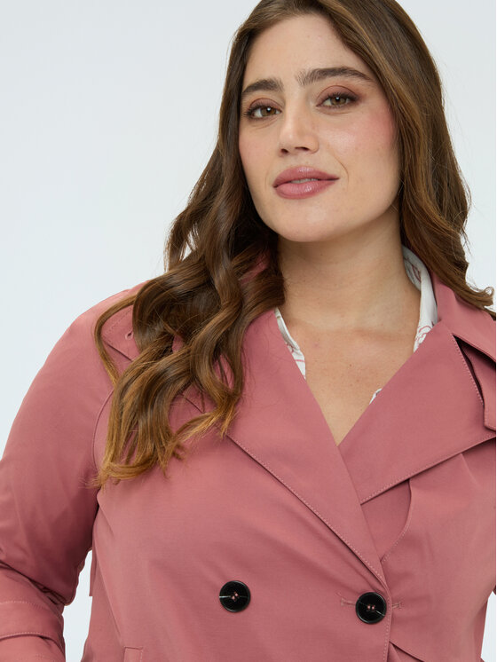 Fiorella Rubino Fiorella Rubino Płaszcz zimowy 8004T000352N006 Różowy A-Line Fit