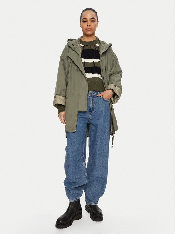 Weekend Max Mara Weekend Max Mara Pārejas mētelis Fumetto 2425026051 Haki Loose Fit