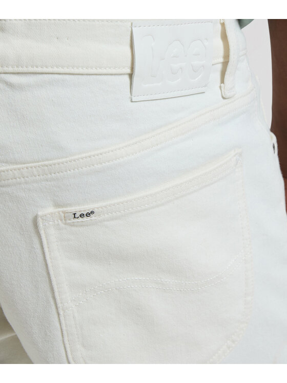 Lee Lee Jeansy West Biały Straight Fit