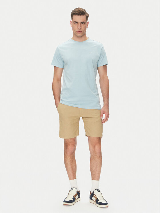 INDICODE INDICODE T-Shirt Kloge 40-915 Niebieski Regular Fit