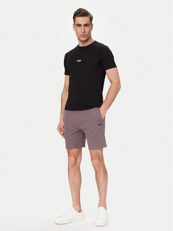 BOSS BOSS Športne kratke hlače Waffle 50535884 Vijolična Regular Fit
