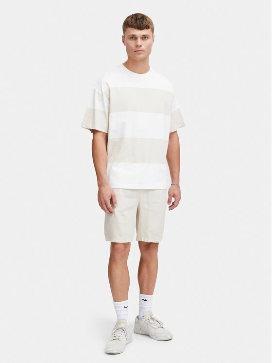 Solid Solid T-shirt Ijam 21108144 Bež Regular Fit