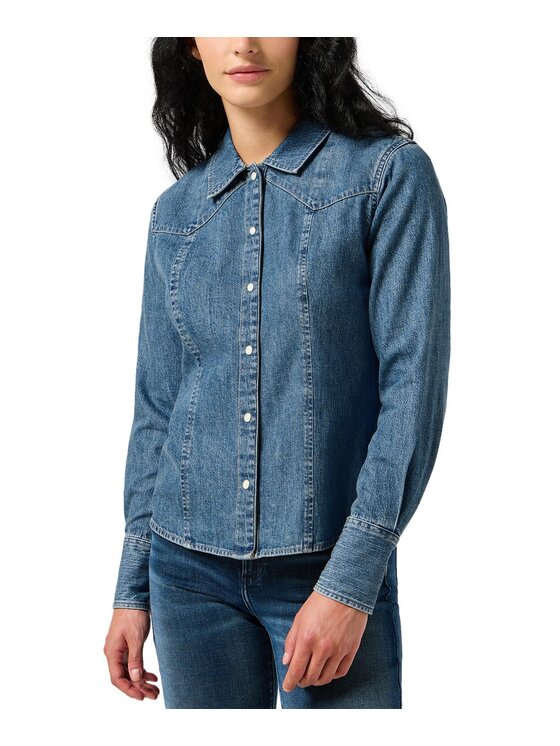 Wrangler Wrangler camicia di jeans 112356476 Blu Slim Fit