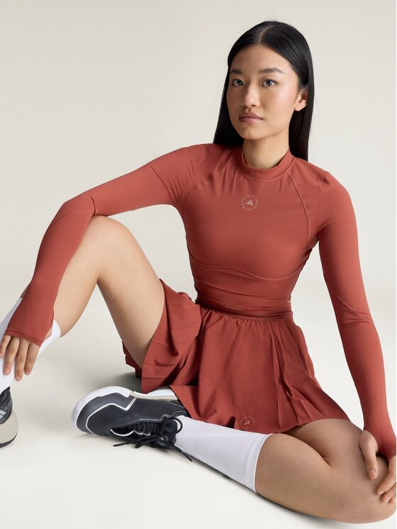adidas by Stella McCartney adidas by Stella McCartney Koszulka techniczna 154647 Czerwony Fitted Fit