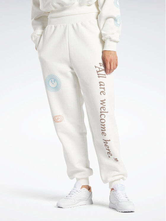 Reebok Pantalon jogging Reebok Classics Graphic Joggers HS4735 Blanc Modivo