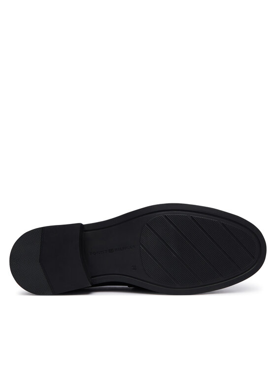 Tommy Hilfiger Tommy Hilfiger лоуфъри с дебела подметка Th Chain Fringe Leather Loafer FW0FW09668 Черен