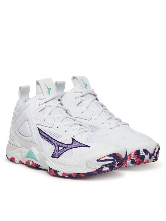 Mizuno Mizuno Tenisice za dvoranski nogomet Wave Momentum 3 Mid V1GC2317 Bijela