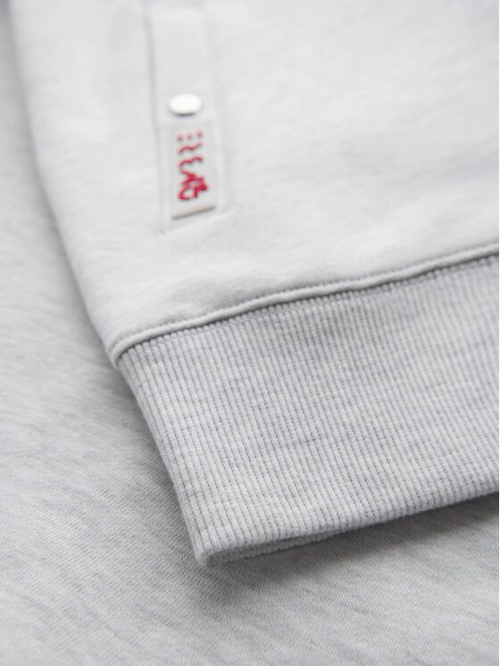 Ombre Ombre Mikina OM-SSZP-0219 Šedá Regular Fit