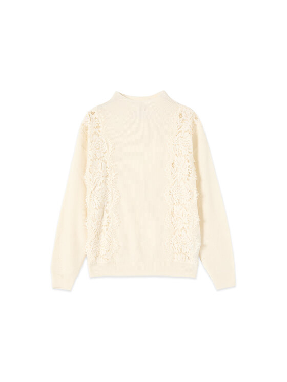 Oltre Oltre Maglione M373J005630N011 Bianco Regular Fit