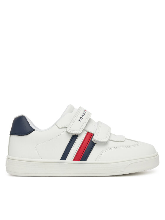 Sneakers Tommy Hilfiger Stripes Low Cut Velcro Sneaker T1X9-33839-1355 S Alb