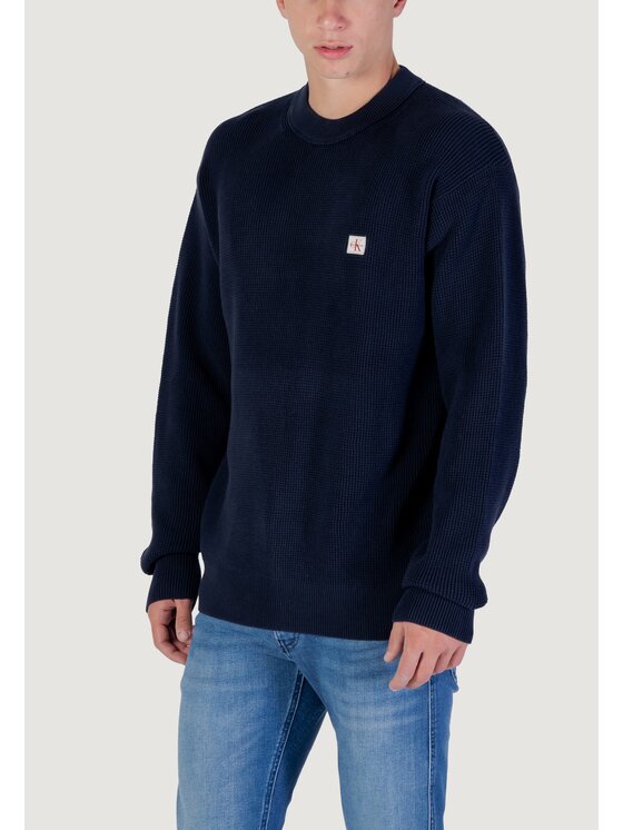 Calvin Klein Jeans Calvin Klein Jeans Πουλόβερ LS EZ COTTON WAFFLE Μπλε To Fit
