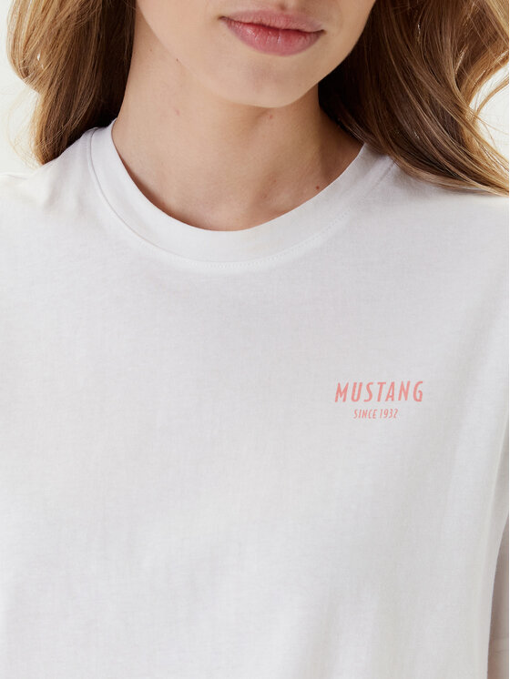 Mustang Mustang T-krekls Floris 1016158 Balts Relaxed Fit