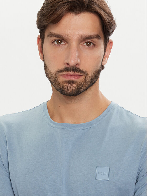 BOSS BOSS Marškinėliai ilgomis rankovėmis Tacks 50512111 Žydra Regular Fit