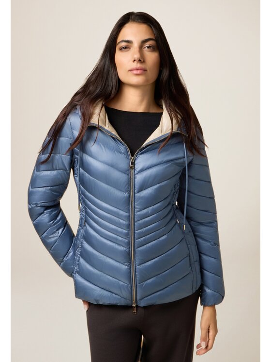 Oltre Oltre Giubbotto piumino F609R001425N004 Turchese Slim Fit