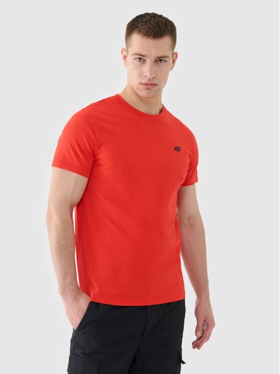 4F 4F T-Shirt 4FWMM00TTSHM2256-62S Czerwony Regular Fit